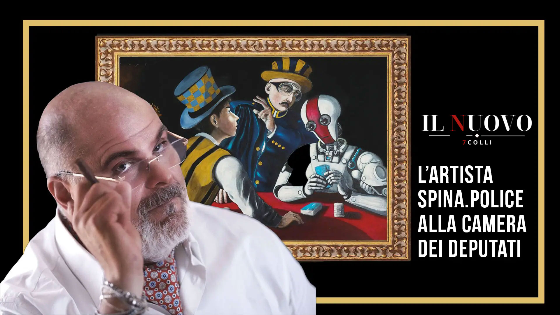 Arte, il transumanismo entra alla Camera: l’artista Spina.Police presenta il suo “Ex Machina”