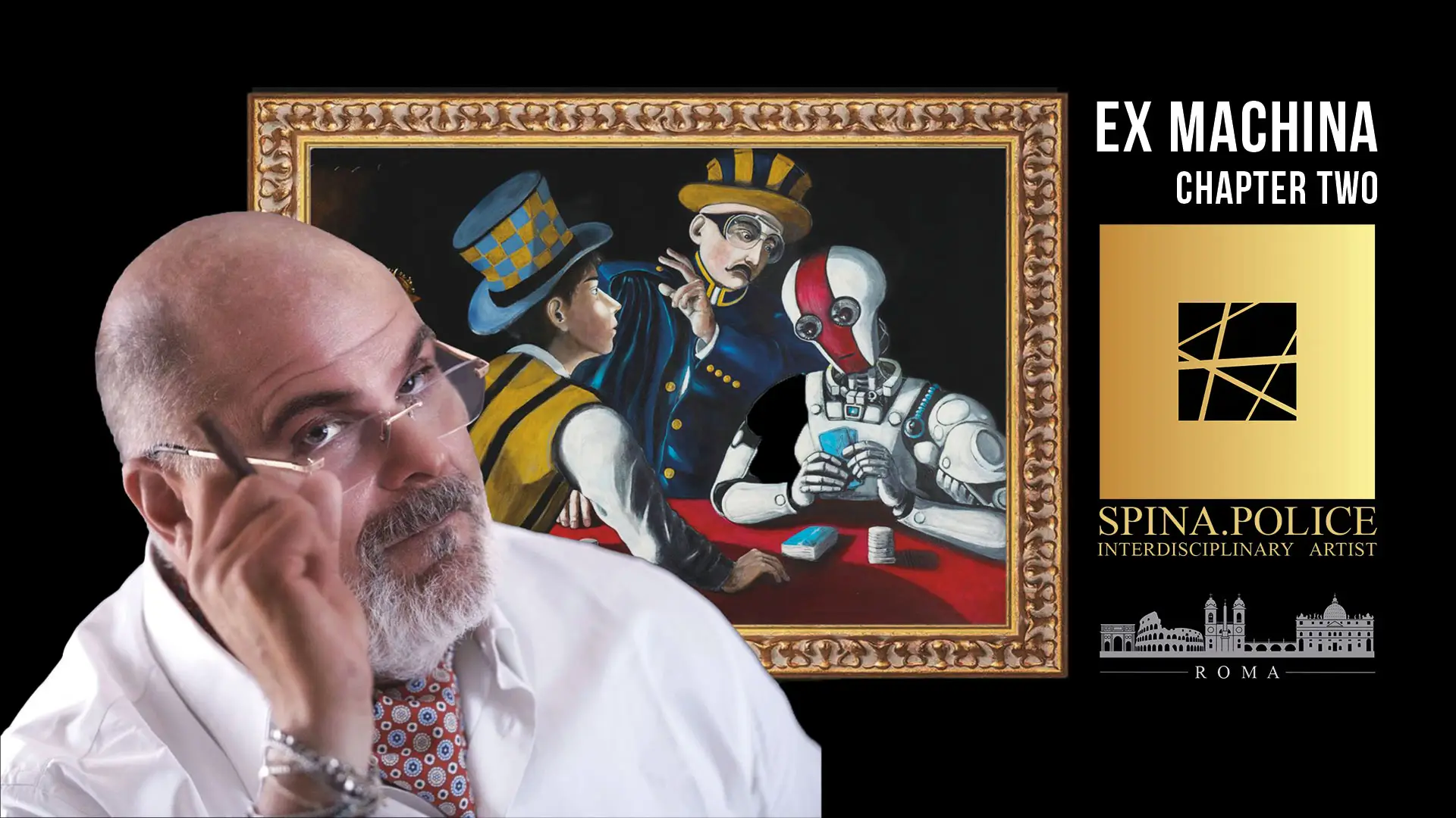 L’artista Spina.Police presenta alla Camera dei Deputati “Ex Machina”, inaugurando il Transumanismo (2)